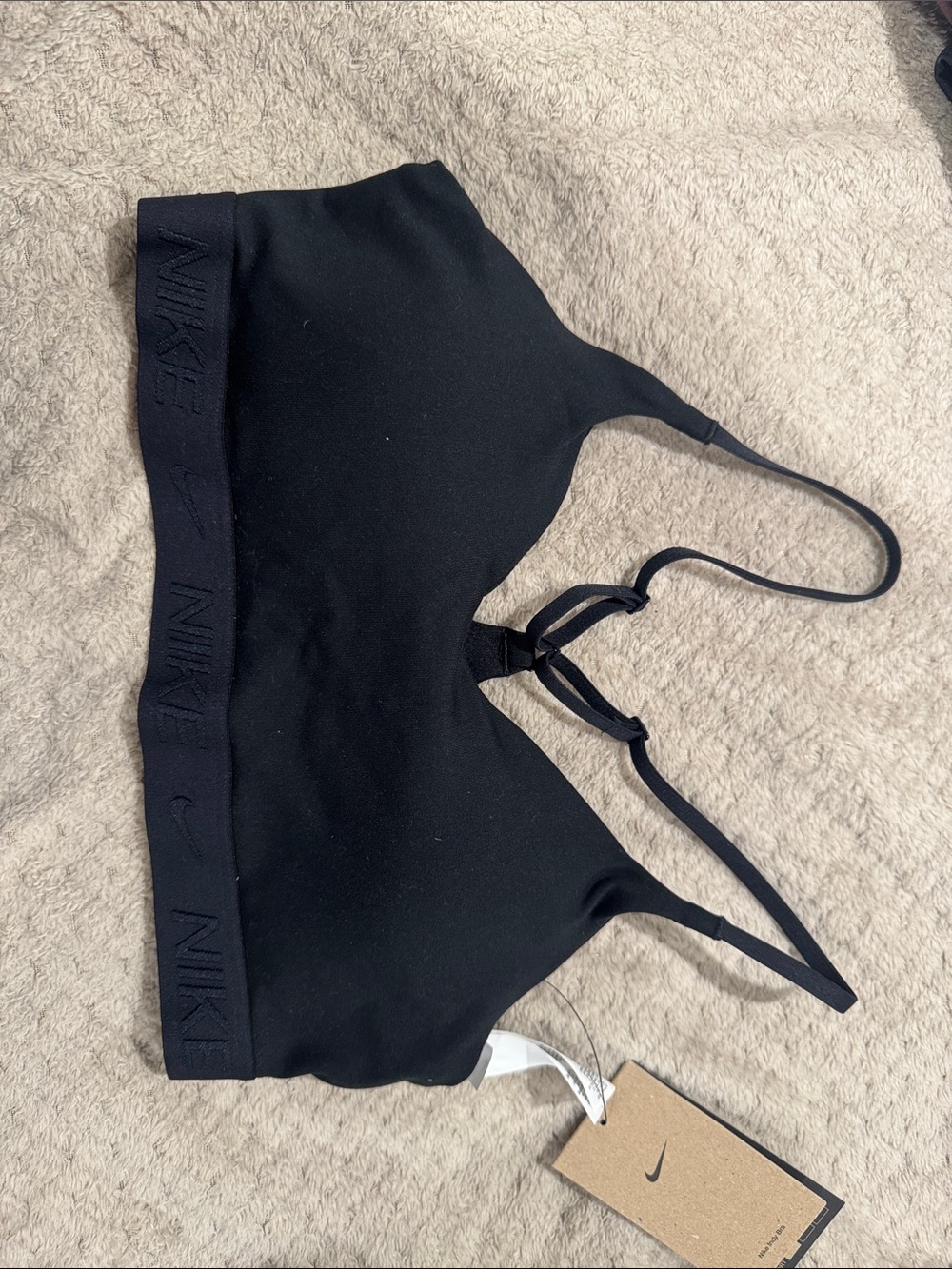 Nike Black Lightweight Bralette with Logo Band